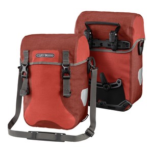 オルトリーブ 自転車バッグ 【正規品】スポーツパッカープラス QL2.1(ペア) 防水バッグ 30L サルサ×ダークチリ