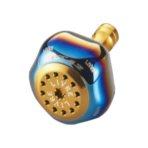 LIVRE リールカスタムパーツ PT42(ピーティー 42) シマノB用(ノブ単体)   ファイヤー×ゴールドの通販は 8,002円