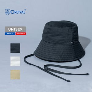 ORCIVAL 帽子 コットンリネン バケットハット フリー BLACK