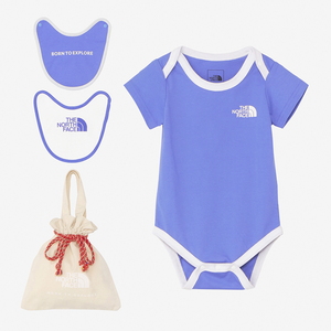 ザ・ノース・フェイス ベビーロンパース ショートスリーブロンパース&2Pビブ ベビー  80  ソーラーブルー(SO)の通販は 5,026円
