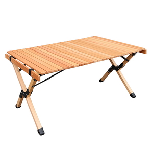 KAKURI アウトドアテーブル ウッドロールテーブル  90cm の通販は