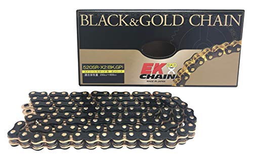 EK(イーケー) QXリングシールチェーン 520SR-X2 ブラック&ゴールド 100L イーケー(EK) QXリングシールチェーン 520SR-X2 スチール 114L