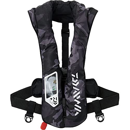 ダイワ桜マークWライフジャケット肩掛自動 手動 F DF-2021 ブラックカモ