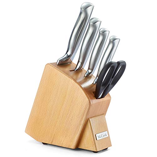 6点包丁セット- ステンレス鋼製包丁立て付きで、多機能な三徳包丁、牛刀包丁、パン切り、ペティナイフ、料理バサミ、シェフナイフ、菜切り包丁が揃うの通販は 6,044円