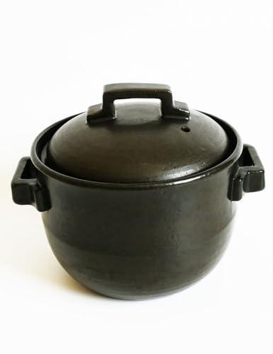 土鍋 御飯 炊飯用 火加減が要らない/直火専用 一人用 2-3人用 ごはん鍋 萬古焼 ばんこ焼 日本製 簡単 炊飯 二重蓋 きつさこ (2合炊き