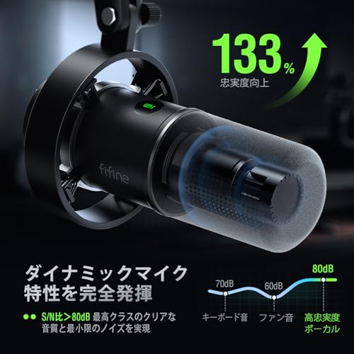 FIFINE ダイナミックポットキャストマイク USB/XLR接続可能