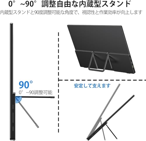 モバイルモニター InnoView 15.6インチゲーム用モニター モバイルディスプレイ 非光沢 FHD IPS液晶パネル 持ち運び VESA対_3