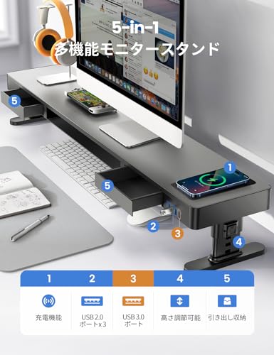 Adjustable Monitor Stand Meatanty デュアル モニター台 4つの