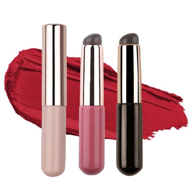 リップブラシ コンシーラーブラシ シリコン 3個セット 丸頭 メイク