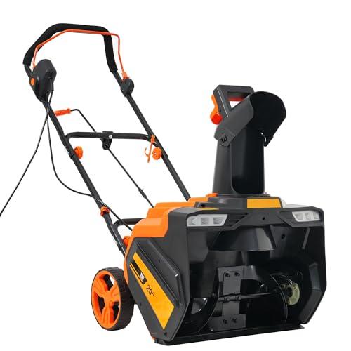 OSJ 除雪機 小型 手押し式 電動除雪機 LEDライト付き 除雪器具 軽量 電動除雪スコップ 操作簡単 除雪スコップ 家庭用 除雪用具 安全スの通販は