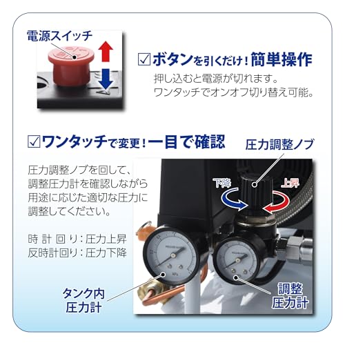高儀Takagi 静音オイルレス エアーコンプレッサー 39L ACP-39SLBオイル