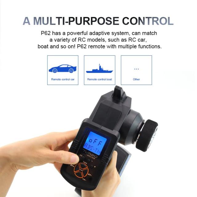 Turbo Racing 2.4G 4CH RCカー用送信機 技適認証済みP62 ターボレーシング 電動カー用プロポセット トランスミッター レ_3