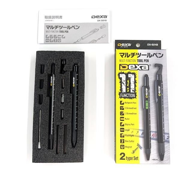 CHA-41083】マルチツールペン 2タイプセット 0スタート定規 マグネット