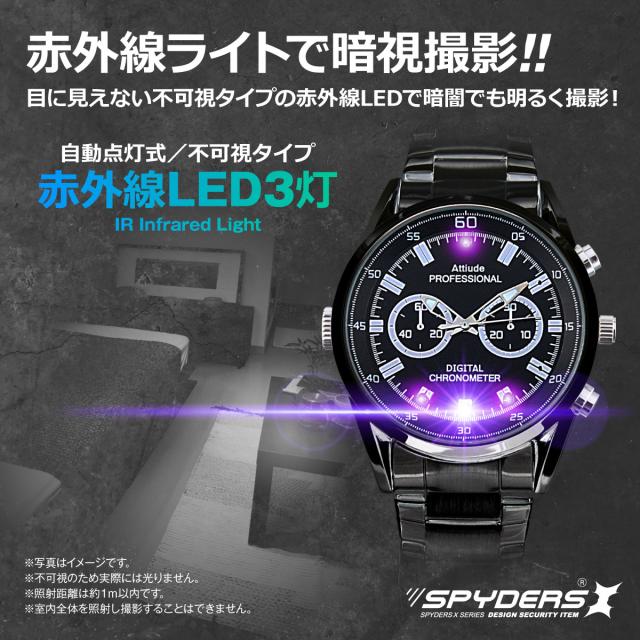 スパイダーズX スパイカメラ 1080P 腕時計型カメラ 小型カメラ