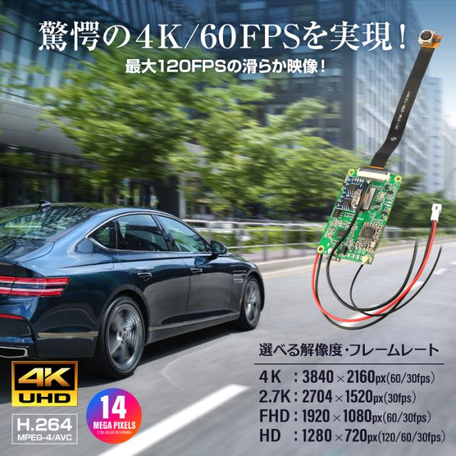 Gexa(ジイエクサ) 4K 小型カメラ 基板完成実用ユニット UT-128 防犯