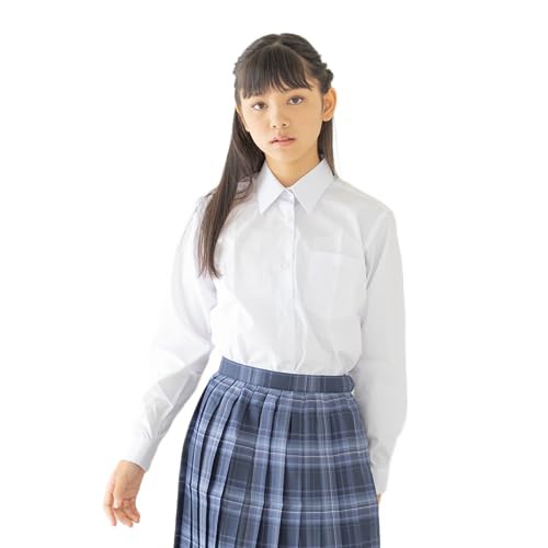 [キャッチ] 女子 形態安定 長袖 スクールシャツ 制服 学生服 中学 高校 SH522991