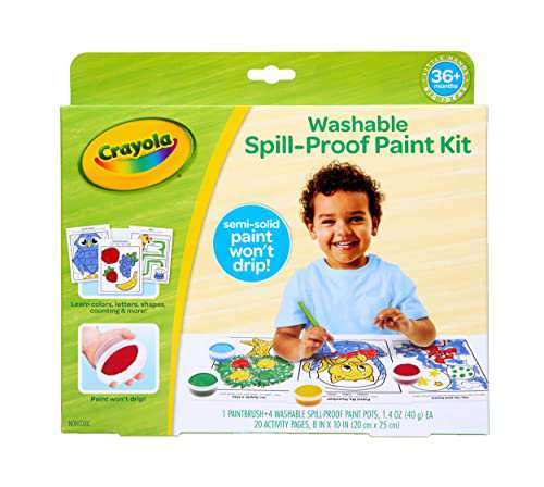 クレヨラ (Crayola) お水のいらない固形えのぐ ぬり絵セット 4色 ぬりえシート 20枚入り 811495 正規品