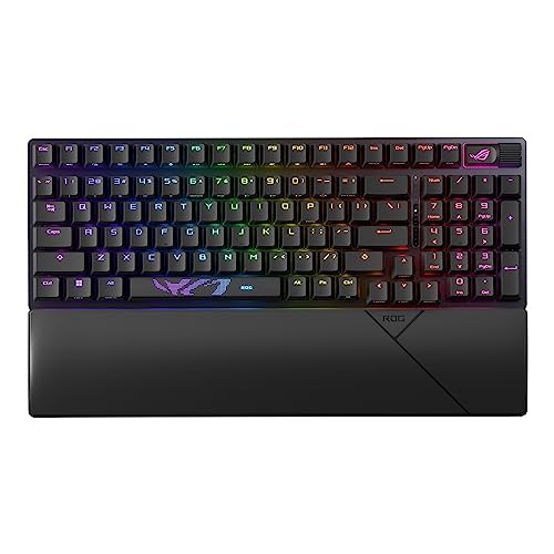 ASUS ゲーミングキーボード ROG Strix Scope II 96 Wireless トライモード接続/ストリーミング用ホットキー/多機能コントロール/ホットス