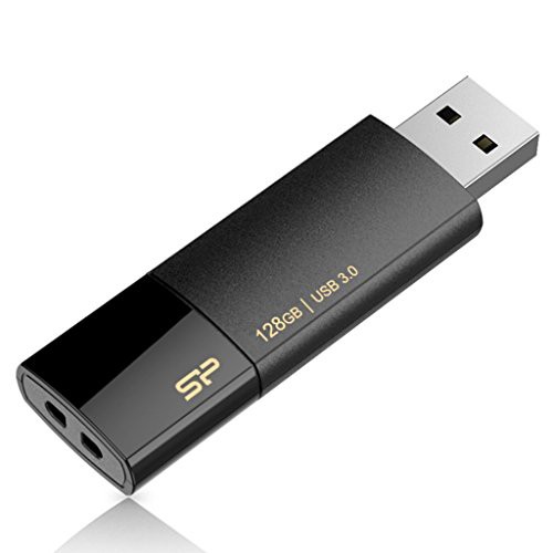 シリコンパワー USBメモリ 128GB USB3.0 スライド式 Blaze B05 ブラック SP128GBUF3B05V1K