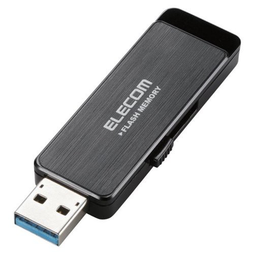 エレコム USBメモリ 4GB USB3.0 情報漏洩対策 パスワードロック ハードウェア暗号化機能搭載 ブラック MF-ENU3A04GBK