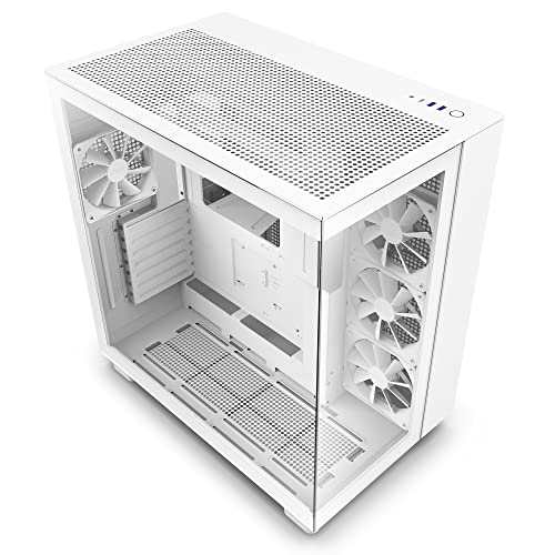 NZXT H9 Flow 2層構造ミドルタワーPCケース [White] CM-H91FW-01