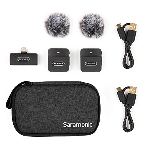 Saramonic サラモニック 2.4G超小型ワイヤレスマイクシステム(送信機×2台、USB-C出力端子受信機×1台） ブラック Blink100-B6