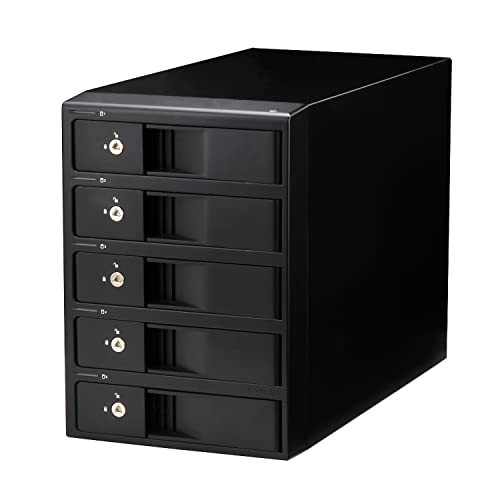 センチュリー　USB3.2 Gen1 & eSATA接続3.5インチSATA×5搭載可能HDDケース「裸族の集合住宅 5Bay Type-C」　CRSJ535EU3C_FP