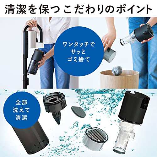 三菱電機(MITSUBISHI ELECTRIC) 掃除機 コードレス スティッククリーナー ZUBAQ (ズバキュー) 日本製 軽量 自走式 充電スタンド一体型 HC