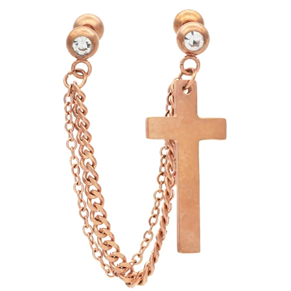 ピアス&チャーム2点 DIAMOND LINE PIERCED EARRING(片耳用)(2ZP1589)K18 ピアス