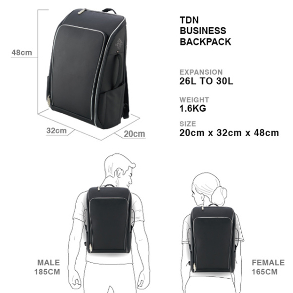 TDN27ポケットビジネスバックパック  (大容量 リュックサック サポートベルト付き 27個の収納スペース THREE DOG NIGHT)の通販は