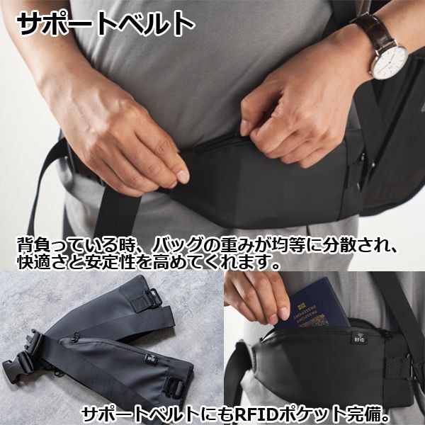 TDN27ポケットビジネスバックパック  (大容量 リュックサック サポートベルト付き 27個の収納スペース THREE DOG NIGHT)の通販は