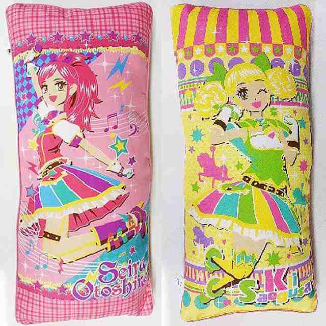 可愛いクリスマスツリーやギフトが！ アイカツ！リバーシブルロングクッション 75cm 両面 (抱き枕 クッション・抱きまくら・ブランケット
