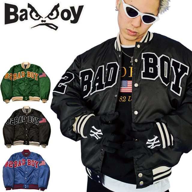 BADBOYロゴワッペン オーバーサイズヴァーシティジャケット