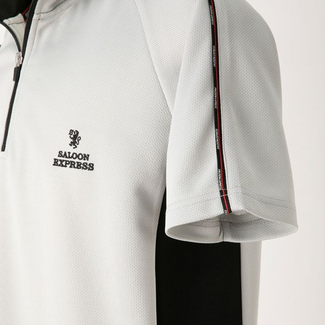 メンズ ハーフジップ切替 上下セットアップ 2色組 半袖 ハーフパンツ