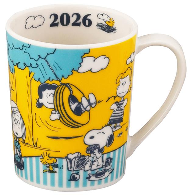 スヌーピー2026イヤーズマグ SNOOPY PEANUTS 350ml マグカップ 陶器