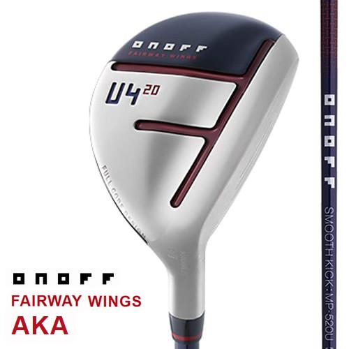 保証書無し商品 グローブライド 2020年 ONOFF FAIRWAY WINGS AKA オノフ 赤 ユーティリティー 純正カーボン SMOOTH KICK MP-520U 日本仕