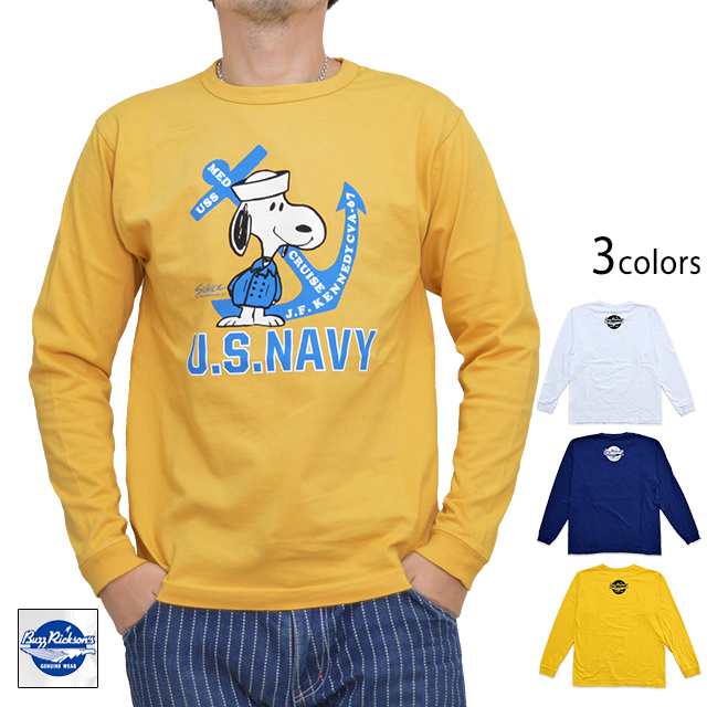 Buzz Peanuts長袖tシャツ Us Navy Buzz Rickson S Br バズリクソンズ スヌーピー ロングtシャツの通販はau Pay マーケット 和柄専門店 サクラスタイル