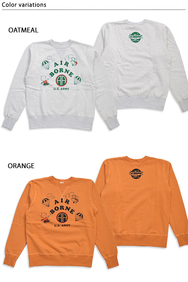 BUZZ×PEANUTS セットインクルーネックスウェット「AIR BORNE」 BUZZ RICKSON'S BR69072 バズリクソンズ スヌーピー_1
