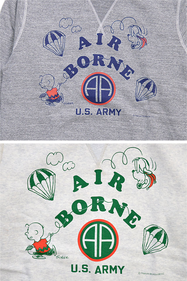 BUZZ×PEANUTS セットインクルーネックスウェット「AIR BORNE」 BUZZ RICKSON'S BR69072 バズリクソンズ スヌーピー_3