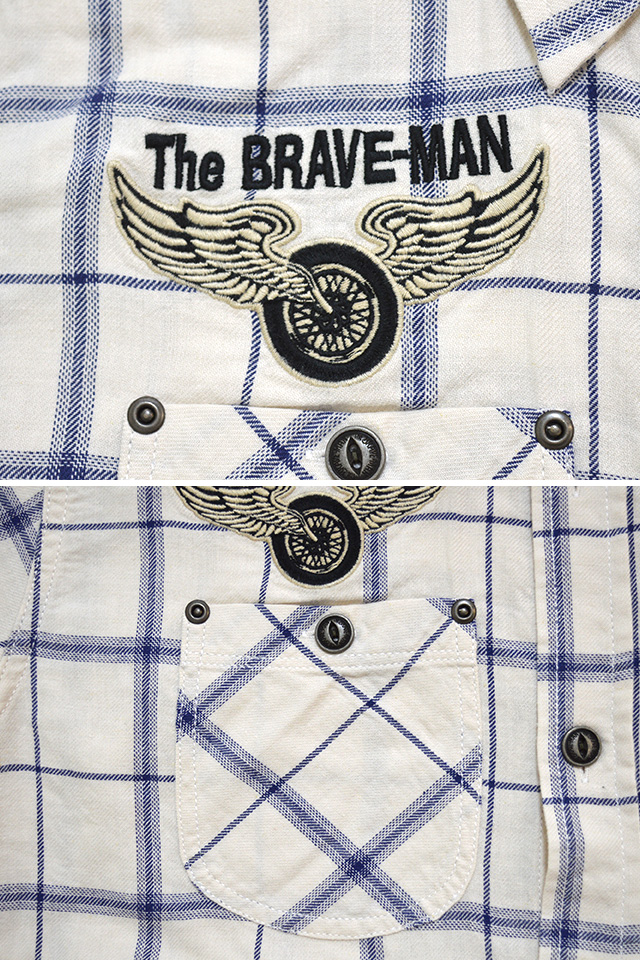 BR×BETTY 天竺半袖チェックシャツ The BRAVE-MAN BBB-2021 ザブレイブ