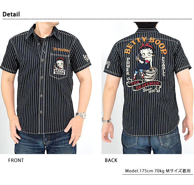 BR×BETTYコラボ デニム半袖シャツ The BRAVE-MAN BBB-2325 BR×BETTYコラボ デニム半袖シャツ The BRAVE-MAN BBB-2325