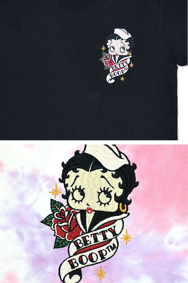BR×BETTYコラボ ベア天竺半袖Tシャツ The BRAVE-MAN BBB-2313 ブレイブマン ベティーちゃん 刺繍_3