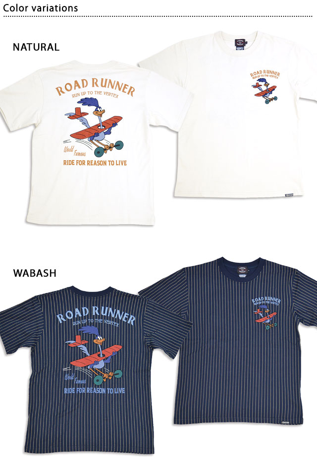 BR×LOONEYコラボ 天竺半袖Tシャツ The BRAVE-MAN LTB-2306 ブレイブマン 刺繍 ロードランナー バイカー_1