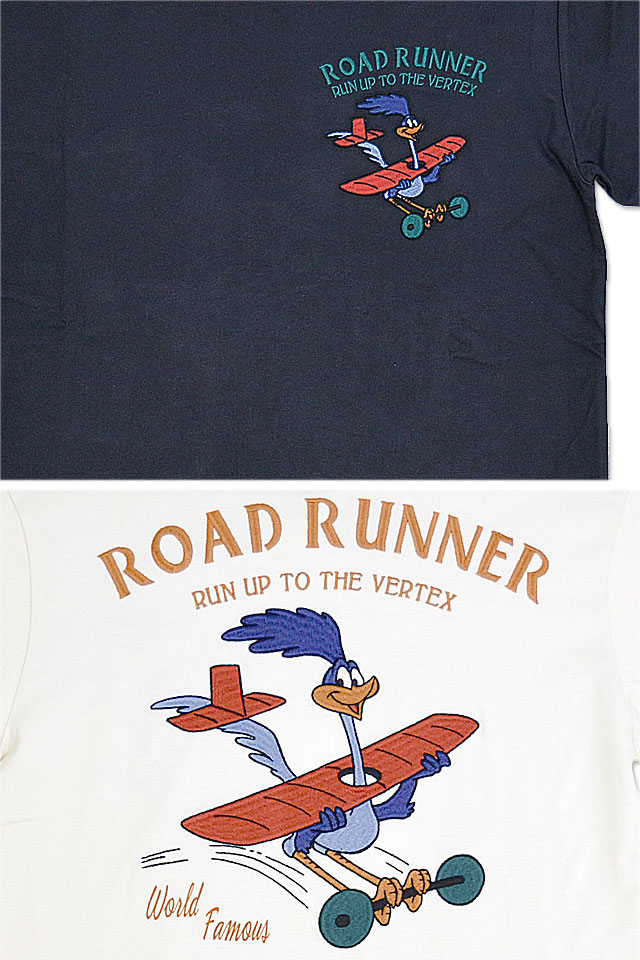 BR×LOONEYコラボ 天竺半袖Tシャツ The BRAVE-MAN LTB-2306 ブレイブマン 刺繍 ロードランナー バイカー_4