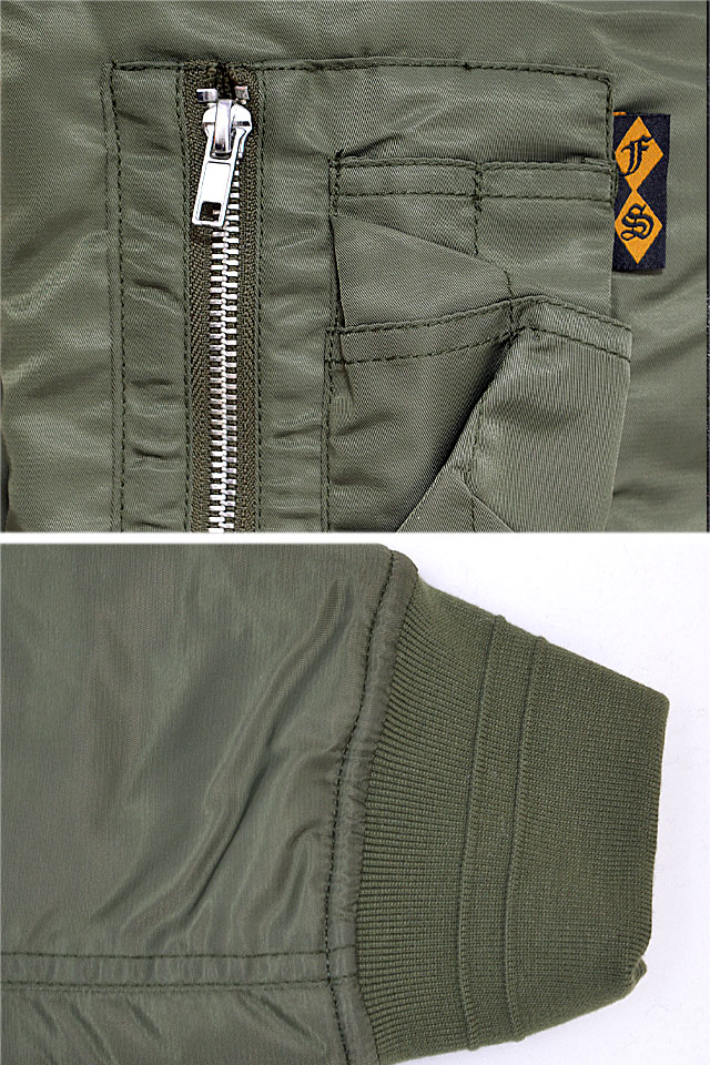 コーヘン 日本製 ツイード フライトジャケット 48 グリーン系 COOHEM