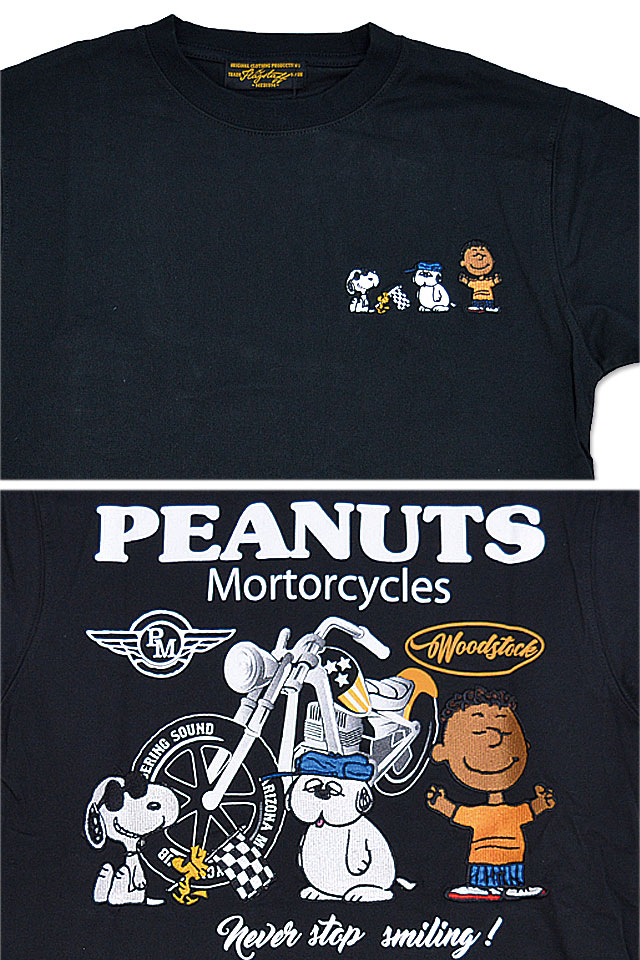 フラッグスタッフ] FLAGSTAFF スヌーピー コラボ Tシャツ 半袖 刺繍