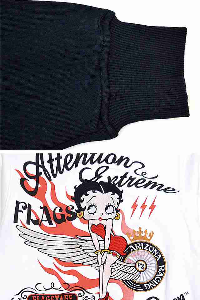 Betty Boop×Flag Staff スウェットトレーナー◇Flagstaff ホワイトL