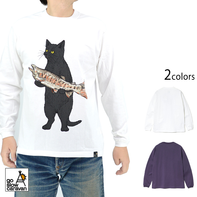 USA/Cイワナ猫 ロングスリーブTEE go slow caravan 341902 ゴースローキャラバン ネコ 長袖 アウトドアの通販は 6,050円