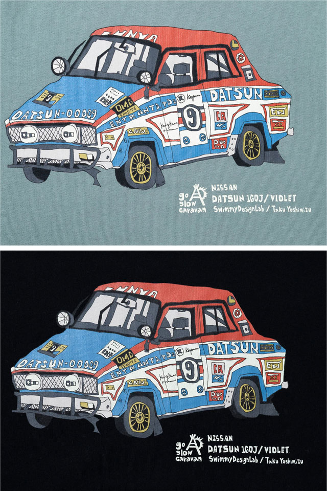 NISSAN×go slow caravan】空紡糸裏毛VIOLETコンチョプルパーカー go