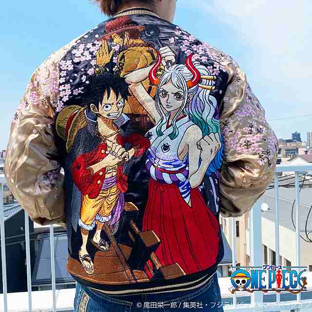 絡繰魂×ONE PIECE 約束のスカジャン「エース ルフィ ヤマト」 絡繰魂